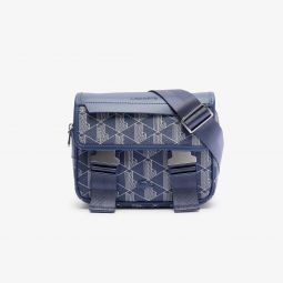 The Blend Clip Flap Satchel Men - Blue - Lacoste - Bags