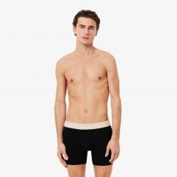 Mens 3-Pack Boxer Briefs Men - Black - Lacoste - Underwear & Loungewear