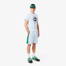 Mens Lightweight Colorblock Stripe Tennis Shorts Men - Blue - Lacoste - Shorts & Swim