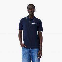 Mens Classic Fit Pocket Accent L.12.12 Polo Men - Blue - Lacoste - Polos