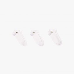 Unisex 3-Pack Ankle Socks Unisex - White - Lacoste - Socks