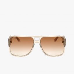 The New Icon Acetate Navigator Glasses Unisex - Orange - Lacoste - Sunglasses