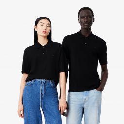 Unisex Short Sleeve Merino Wool Polo Sweater Unisex - Black - Lacoste - Sweaters & Sweatshirts