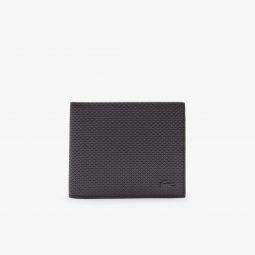 Chantaco Pique Leather Zip Billfold Men - Black - Lacoste - Small Leather Goods