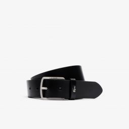 Smooth Leather Belt Men - Black - Lacoste - Belts