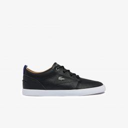 Mens Bayliss Leather Perforated Collar Sneakers Men - Black - Lacoste - Sneakers