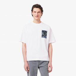 Mens Loose Fit Thick Jersey T-Shirt Men - White - Lacoste - T-Shirts