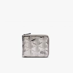 The Blend Silver Zipped Billfold Unisex - Silver - Lacoste - Small Leather Goods