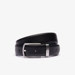 Smooth Leather Belt & Buckle Gift Set Men - Black - Lacoste - Belts