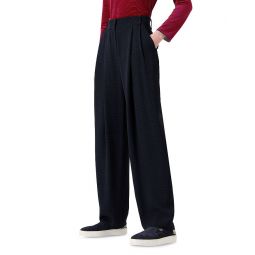 Microcheck Pleated Trousers