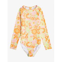 Girls 4-16 Last In Paradise Long Sleeve UPF 50 One-Piece Swimsuit For Girls