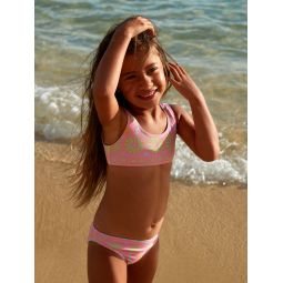 Girls 2-7 Beach Day Together Two Piece Bralette Bikini Set