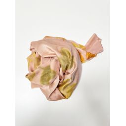 Ecoprinted Silk Scarf - Pink