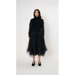 Cable Bustier Dress - Black