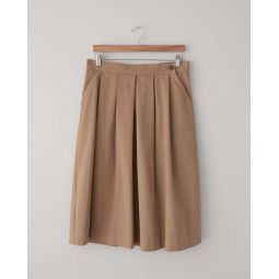 Brushed Cotton Pleat Skirt