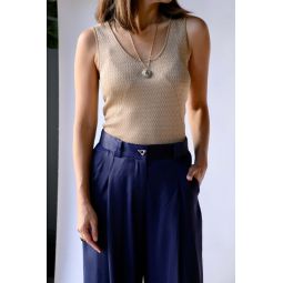 Solo Knitted Sleeveless Top - Brulee
