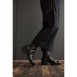 Back Zip Boots - Black