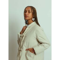 Recycled Down Coat - Ivory