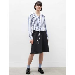Mnemonic Wool Curtain Skirt - Black