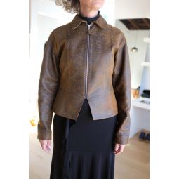 Fabia Leather Jacket - Brown