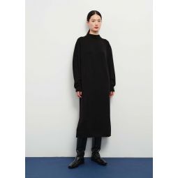 Mockneck Knit Dress - Black