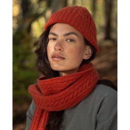 Beaumont Organic Brogan Lambswool Cable Knit Beanie