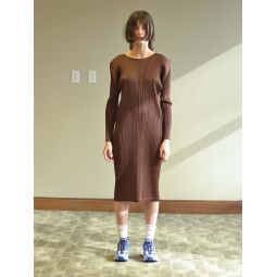 Long Sleeve Dress - Dark Brown