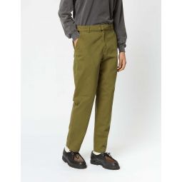 Bhode Italian Cotton Relaxed/Straight Everyday Pant - Olive Green