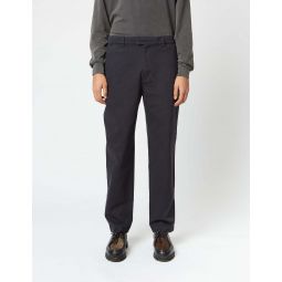 Bhode Italian Cotton Relaxed, Straight Everyday Pant - Black