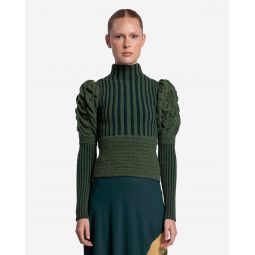 Frosting Knit Top - Grass Green/Forest Green