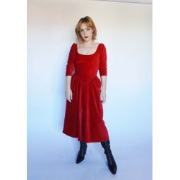 Magdala Dress - Red Velvet