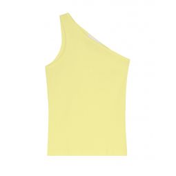 Asymmetrical Rib Top - Light Yellow