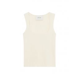 Bustier-Shaped Knitted Tanktop - Off White