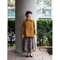 Double Buttons Coat - Brown