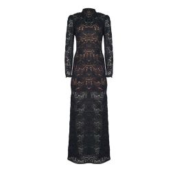Cord Lace Maxi Dress - Black