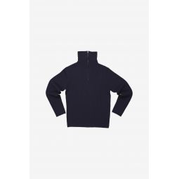 Carl Half Zip Sweater - Navy Blue