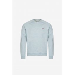 Tricolor Fox Patch Clean Sweatshirt - Blue Haze Melange