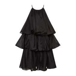 Claudia Tiered Mini Dress - Black