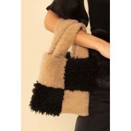 Whimsy + Row Faux Fur Two-Tone Mini Tote Bag