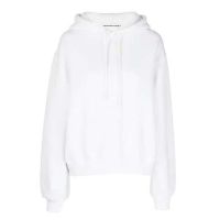 Alexander Wang Essential Terry Hoodie With Puff Paint Logo