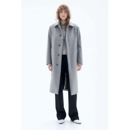 wool car coat - Grey/Black