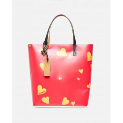 Bunch of Hearts Tote Bag - Red/Orange Fluo