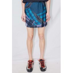 Mixed Flannel Jersey Mini Skirt - Print