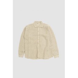 Hand Crochet Wool Knit Shirt - Light Khaki