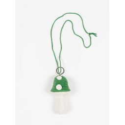 Medium Mushroom Kychn/ Necklace - Green