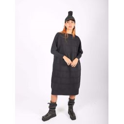 Icy Knit Dress in Black by Pleats Please Issey Miyake