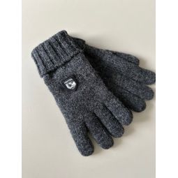 Basic Mens Shetland Wool Glove - Charcoal