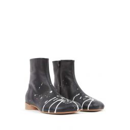 Mens Tabi Ankle Boots - Black/Bright White