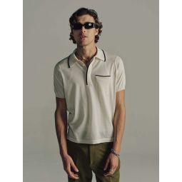 Wool/Cashmere Pablito Polo - Black/Ivory