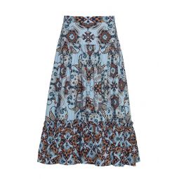 Tisbury Skirt - Blue Vintage Paisley